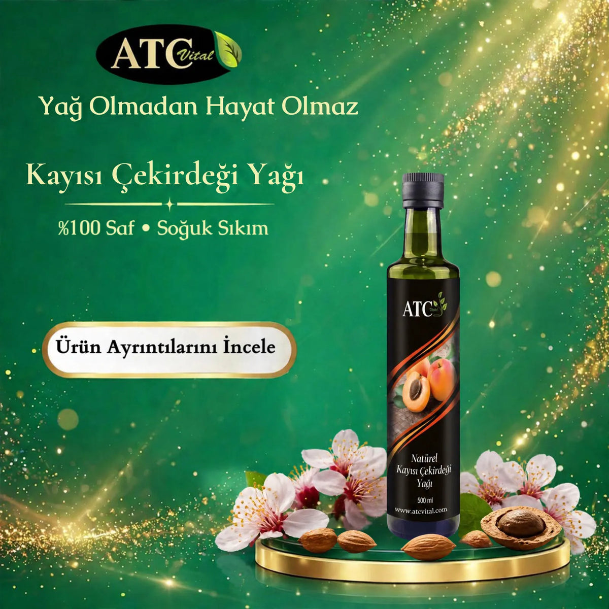 ATC Vital Natürel Kayısı Çekirdeği Yağı