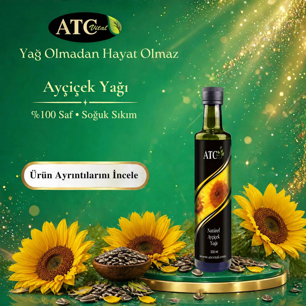 ATC Vital Soğuk Sıkım Ayçiçek Yağı
