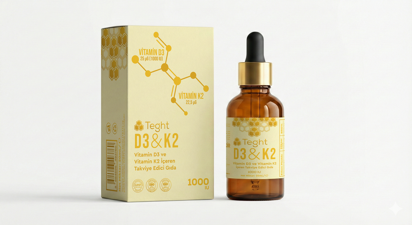 Vitamin D3 ve K2 içeren Takviye Edici Gıda